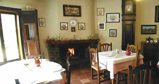 huiskamer restaurant van de camping